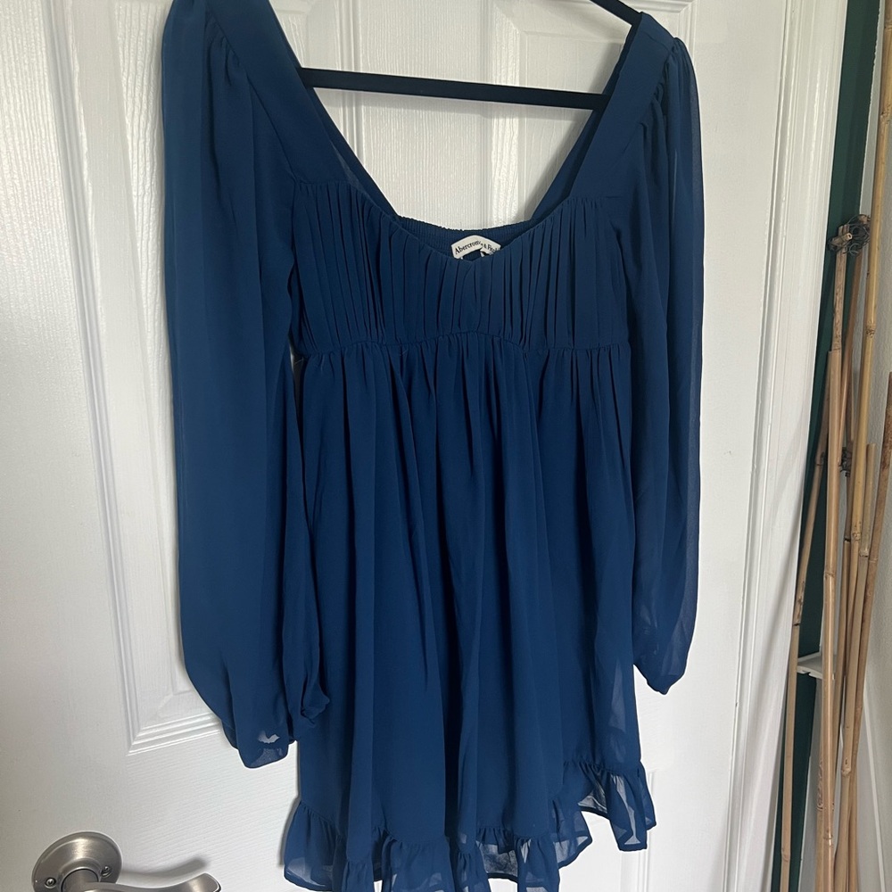 Abercrombie & Fitch Blue Ruffled dress